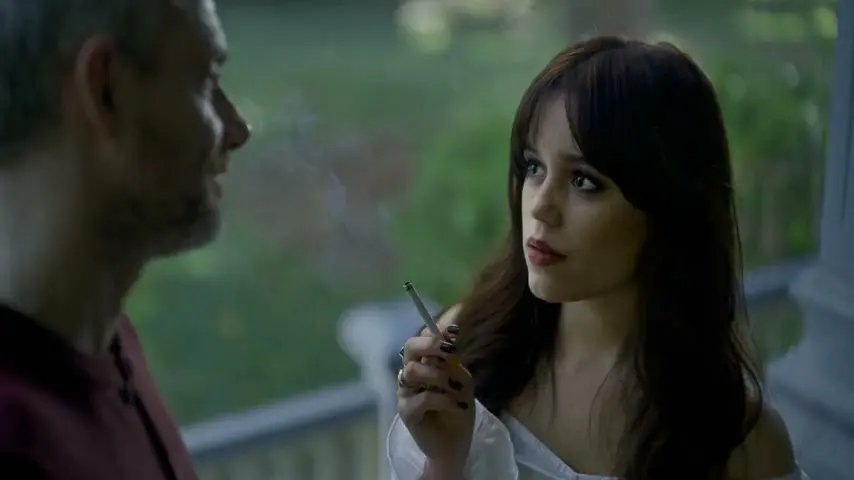 Jenna Ortega, Gideon Adlon, Dagmara Dominczyk in Miller's Girl (2024) Scene